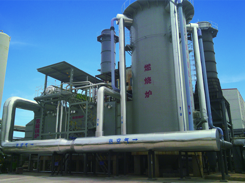 阜阳市节能化工工程有限公司35T余热锅炉安装现场
